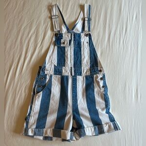 Levi’s SilverTab stripe overall shorts